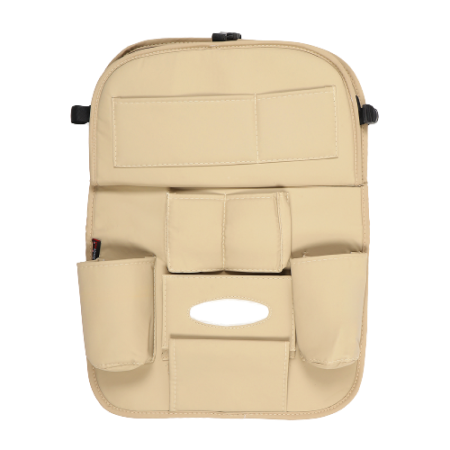 Car Storage Organizer Front Seat Pu Storage Bag - AutoMods
