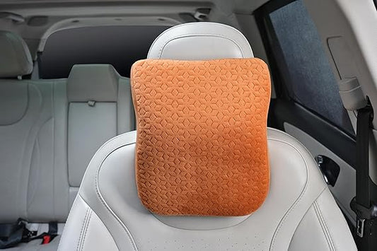 Autofurnish Plush 𐍀-pi Shaped Car Pillow Neck Rest (Plush-8883)- One Pc