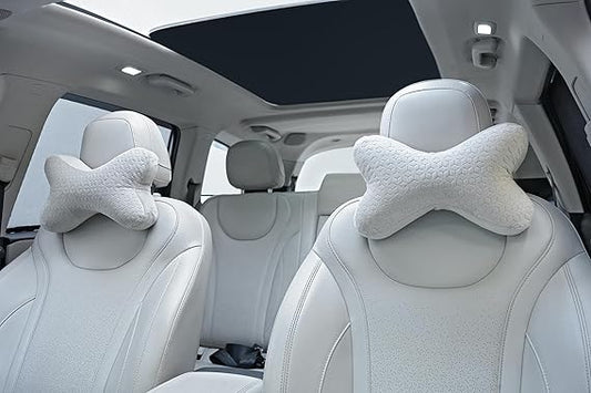 Autofurnish Plush-8881 Luxury Car Pillow Neck Rest - Ergonomic Support (Set of 2)