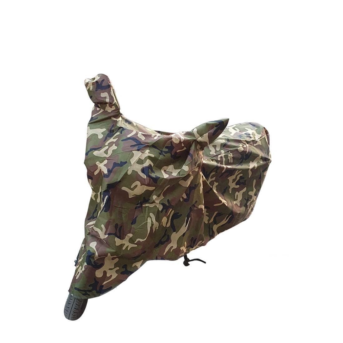 Mototrance Aero Jungle Green 100% Waterpoof Camouflage Army Military style With Mirror Pocket Bike Body Cover For Okinawa i-Praise 2019 (BIKE BODY COVER)