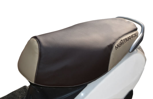 Mototrance PU Leather Designer Bike Scooter Seat Cover (MTSC-302-BRBE) for Honda Dio