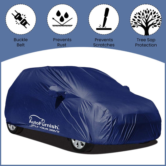 Toyota Vellfire 2020 Car Body Cover, Heat & Water Resistant with Side Mirror Pockets (PARKER BLUE)