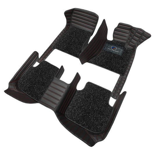 Autofurnish 9D Premium Custom Fitted Car Mats For Audi Q7 2010-16 - Black Red