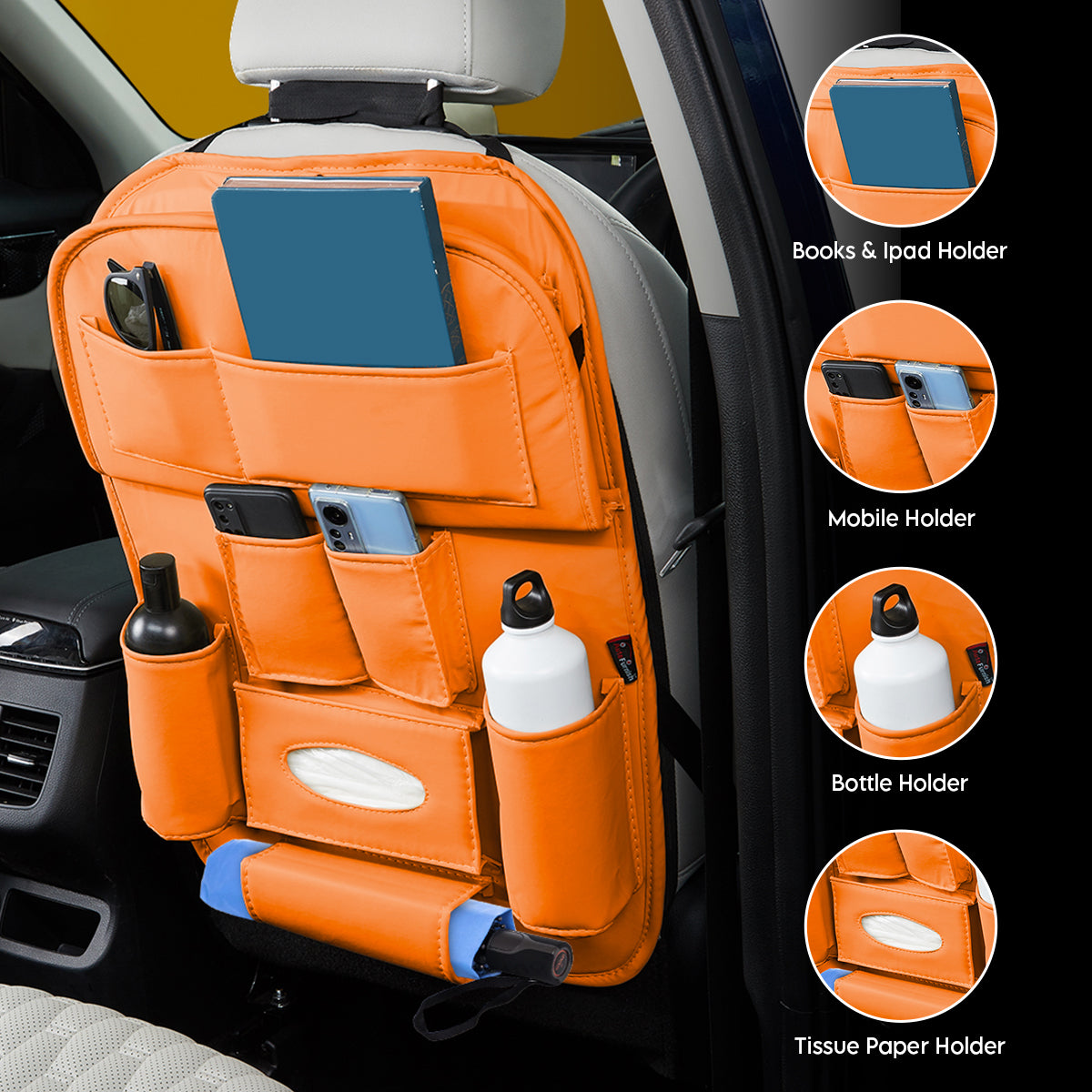 Car rear shop seat organizer